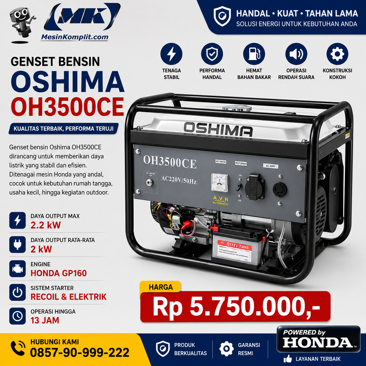 Genset Honda Oshima ...
